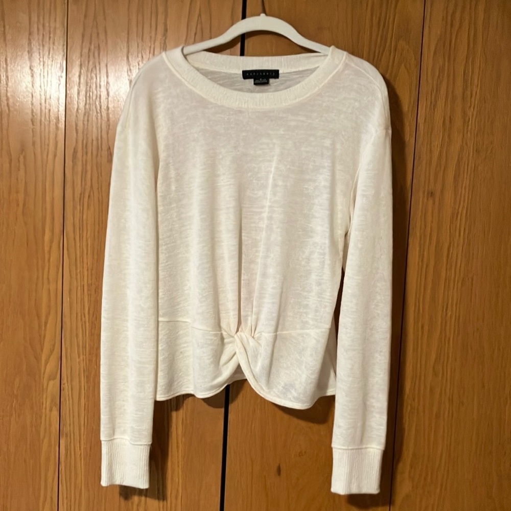 Women's Ivory Knotted Top